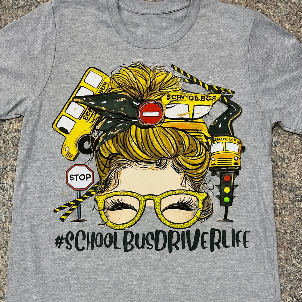 Gildan Gray School Bus Driver Life Tee